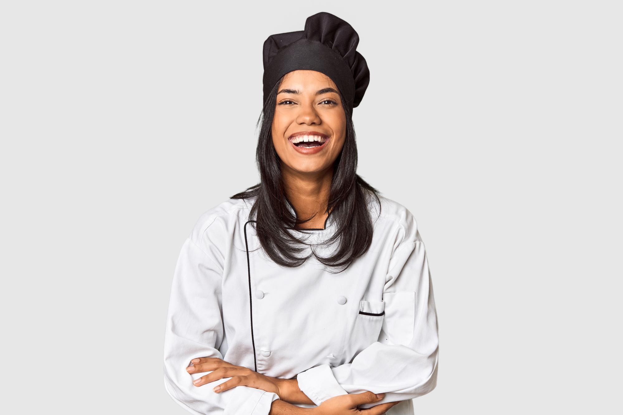 Chef che sorride davanti alla videocamera